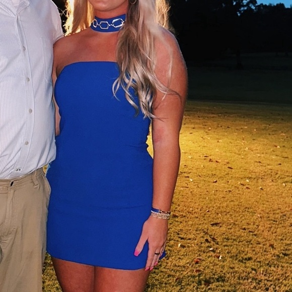 Do + Be Blue Mini Cocktail Dress - Picture 1 of 3